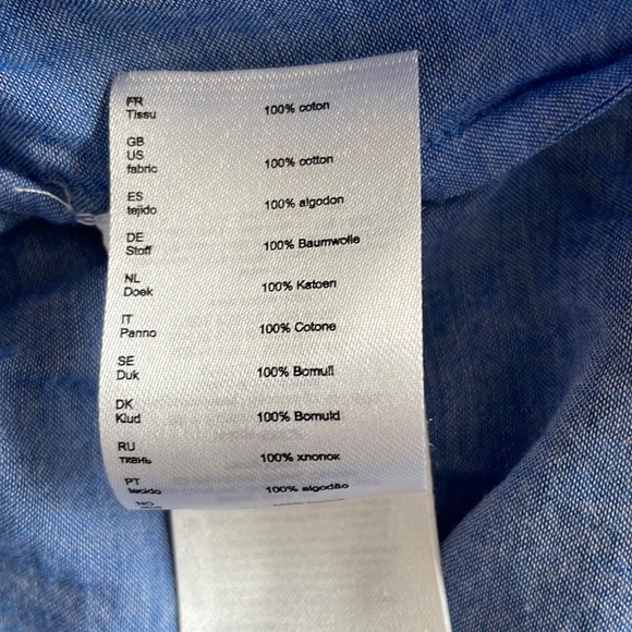 MAJE Paris Off-the-shoulder blouse Top In Bleu, size S - Picture 10 of 11